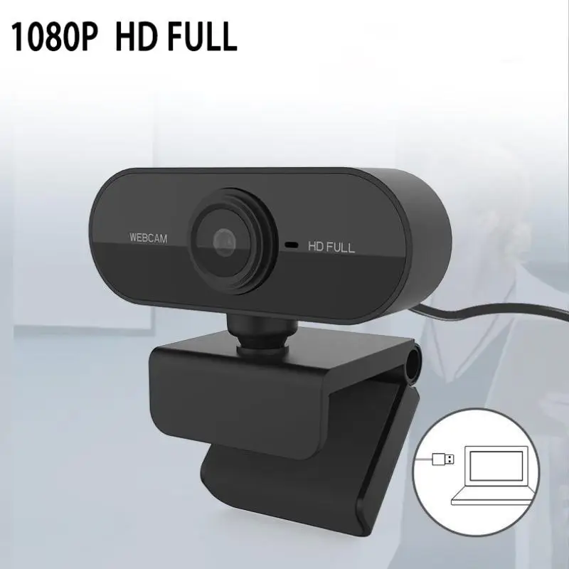 1080P HD Webcam, USB Webcam with Microphone, 360° Rotatable Webcam for Online Meeting Game, Video Calling