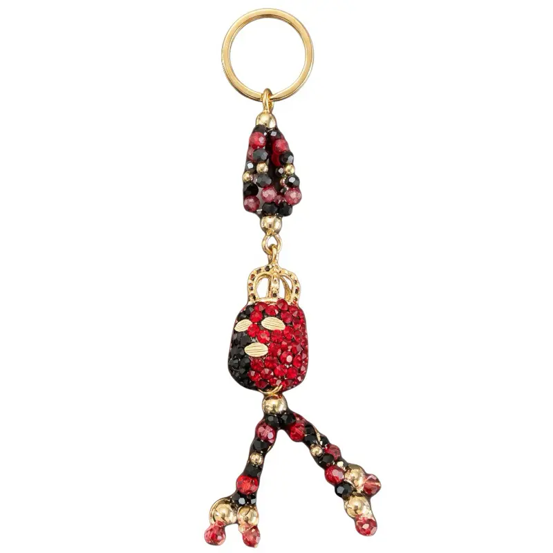 Elegua Baby Keychain Red and Black - Unique Design with Red and Black Beads