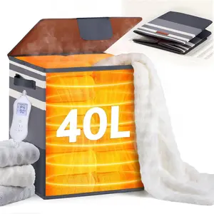 Foldable Towel Warmer 40L Large Capacity for  Towels, Robes & Blankets,  Heating with 4 Modes, Auto Shut-Off,  Box