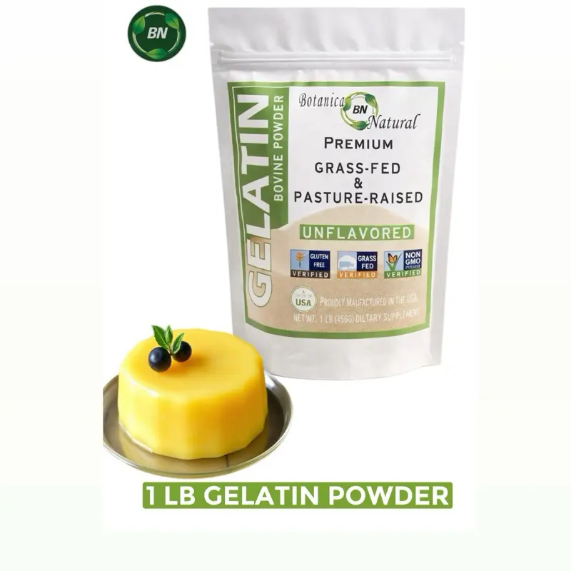 BN 1LB GELATIN BOVINE POWDER GRASS-FED PASTURE-RAISED UNFLAVORED