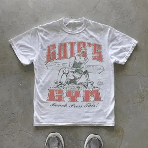 Guts's Gym T-Shirt, Anime Berserk Graphic Tees, Unisex Tshirt, Gifts Shirt, Menswear Womenswear Streetwear, Aesthetic, Heavyweight Cotton Comfort Top Regular Fit Y2k Outfit Outdoor Affliction Clothes