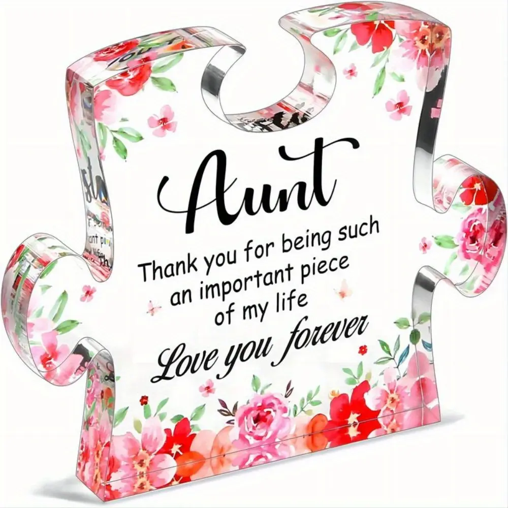 Aunt Gifts, Auntie Gift Ideas - Acrylic Block, Mothers Day Birthday Thanksgiving Gifts for Aunts from Niece Nephew, Best Aunt Ever Gifts, Aunt Birthday Gifts