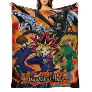 Yu-Gi-Oh!-Flannel Throw Blanket for Girls Boys- Ultra Soft, Anti-Shrink & Wrinkle-Resistant ,Quick-Dry, Machine Washable Cozy Throw ,Perfect Gift for Kids Adults A-96