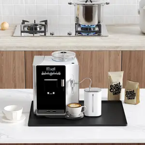 Silicone Coffee Mat, 24"X16" Heat-Resistant,Eco-friendly,Hygienic Drying Pad,Leak-Proof and Non-Slip,Removable Silicone Mat with Concave and Convex Design.