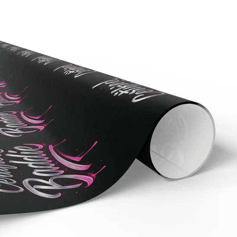 DippedWicks Certified Baddie Gift Wrap – Luxury Pink Wrapping Paper, Premium Candle Gift Wrap for Small Gifts, Holidays & Birthdays Decor Ornaments