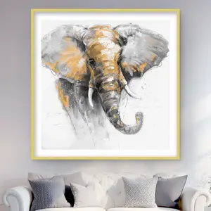 212 MAIN Gold-Framed Golden Animal Wall Print - 48x48 in Artistic Nature Photo Artwork, Decoration, Home Decor Piece, Ideal Gift for Home Supplies Enthusiasts