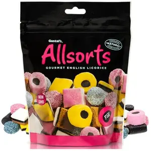 Gustaf's Licorice Allsorts 7 oz Bag - 3 Types of English Liquorice Treats - Gourmet Licorice Candy Assortment - Soft Liquorice Candy