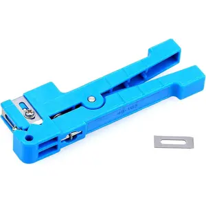 45-163 Fiber Optic & Coaxial  Stripper Tool (Blue, Alloy Steel)