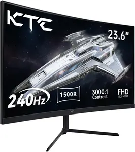 KTC 23.6" FHD 1080P 240Hz Gaming Monitor, 1500R Curved Computer Monitor 1080P, 3000:1 Contrast, Adaptive Sync, HDR, MPRT 1ms, HDMI DisplayPort, Low Blue Light, Tilt, VESA Mount, H24S17P