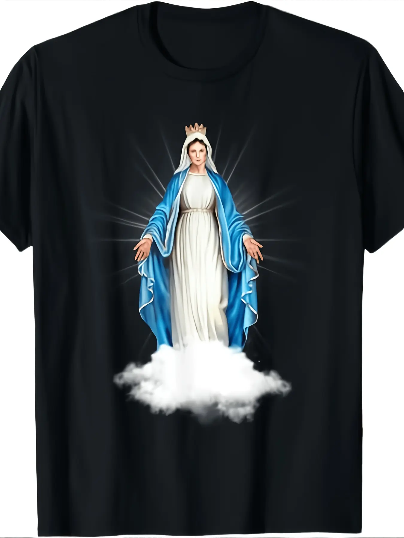 LocalDogma of the Ascension of the Immaculate Conc unisex soft cotton short sleeve t shirt, vintage graphic casual tee for men women teens, perfect birthday holiday gift for camping travel gym daily street casual wear