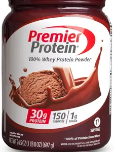 Premier Protein Powder, Chocolate Milkshake, 30g Protein, 1g Sugar, 100% Whey Protein, Keto Friendly, No Soy Ingredients, Gluten Free, 17 Servings, 24.5 Ounce (Pack of 1)