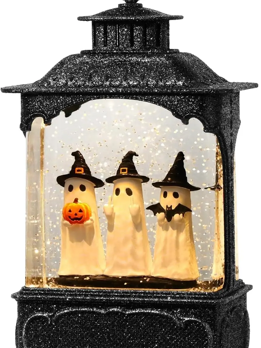 Ghost Halloween Snow Globe Lantern Halloween Decorations Indoor