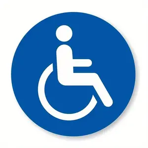 Wheelchair for the disabled Disability identification sticker Circular Car sticker