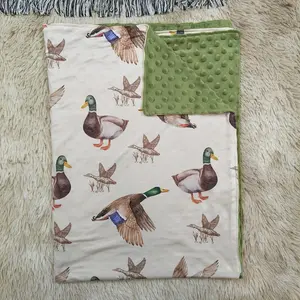 Hunting duck mallard printed baby kids blankets