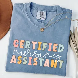 Comfort Colors Certified Nursing Assistant Crewneck Shirt, CNA Shirt, Nursing Assistant Gift Womenswear Athletic, Comfort Colors Shirt