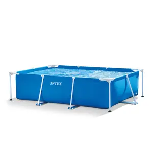 Intex 86" x 23" Rectangular Frame Above Ground Outdoor Splash Swimming Pool Intex 86" x 23" Rectangular Frame Above Ground Outdoor Splash Swimming Pool