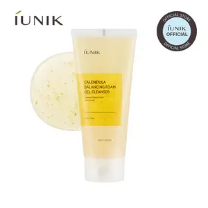 IUNIK Calendula Balancing Foam Gel Cleanser | Gentle Cleansing & Hydrating for Sensitive Skin | 150ml / 5.07 fl oz