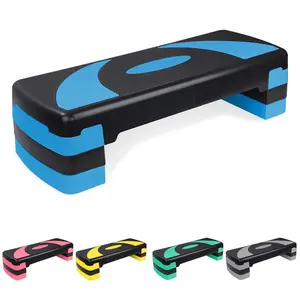 31” Adjustable Aerobic Step Platform – Home & Gym Workout Stepper with 4”/6”/8” Height Risers for Cardio and Daily Exercise