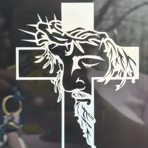 Jesus in cross decal