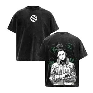 Shikamaru Nara Vintage Washed Graphic Tee - Lazy Genius Shadow Possession Anime T-Shirt _ Oversized Streetwear Top for Men & Women _ Shinobi Apparel
