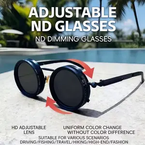 Steampunk Rotating Festival Glasses – 9 Position Adjustable Cyberpunk Sunglasses