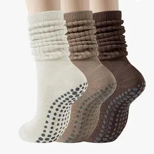 Multi-Pack Ladies Casual Pilates Socks Non-Slip Yoga Socks Long Rolled Socks Suitable for Exercise Ballet Breathable Comfortable High Elasticity All Seasons Thickened Men's Fleece Snow compression socks compression socks warm grip socks for soccer