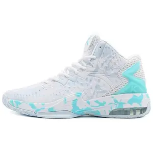Anta KT3 Thompson Team High-Top Basketball Shoes for Men with A-HARDCOURT/A-SHOCK Technology in White and Blue