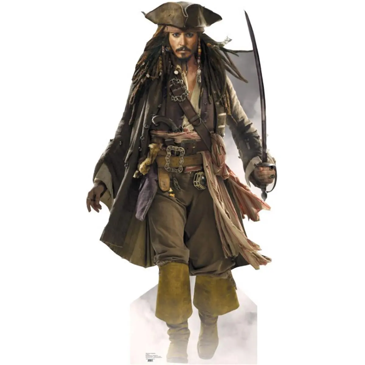 212 MAIN Capt Jack Sparrow Life-Size Cardboard Stand-Up - Sturdy Solid Corrugated Card, Heavy-Duty, Front Cutout Design, Wall-Mount Decoration Items for Home Decor Items