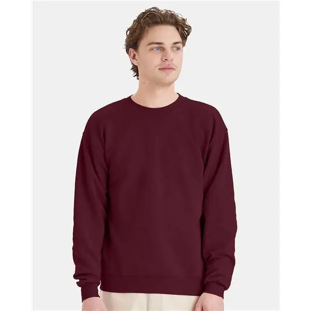 Custom Embroidered - Hanes - Unisex Ecosmart® Crewneck Sweatshirt - Maroon - P160