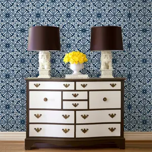 Geo Flowers Wallpaper - Peel and Stick