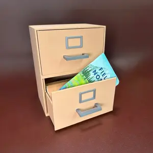 Mini Filing Cabinet Organizer - Storage For Field Notes Notebooks, Index Cards and Other Small items