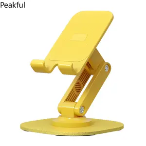 360° Rotating Foldable Desktop Mobile Phone Holder Plastic Stand+Metal Bottom Phone Stand Lazy Universal Tablet Support Stand
