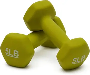5Lb Neoprene Hand Weights Pair – Exercise Dumbbells for Home Gym Workout Yoga Cardio Strength Training