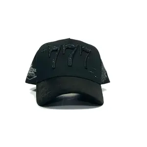 Hat Lucky 777 Black Crystals Edition