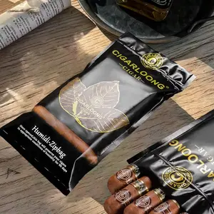 Cigar Humidifier Bag with 5 Moisture Pouches and Cigar Cutter, Portable Sealed Waterproof Humidifier Bag, Plastic Material, Ideal for Travel