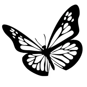 3"1/2 Butterfly Vinyl Decal - Bright Pink with Silver Accents for Decorative Use Enhancing Aesthetic Appeal