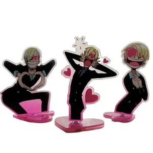 ONE PIECE Sanji funny rotating standing card acrylic 10cm desktop ornament gift for classmates and friends