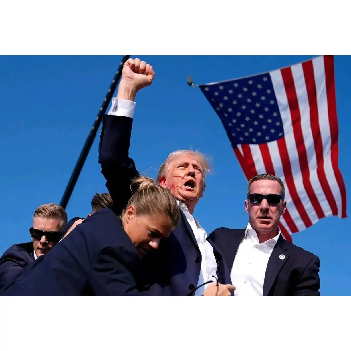 donald trump fight fight fight a4 art print poster