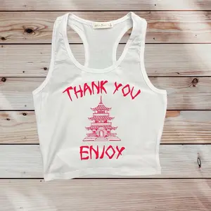 Thank You Enjoy Tank Top Shirt Womenswear