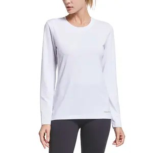 baleaf Women's Long Sleeve Running Shirts Quick Dry Athletic Workout Tops