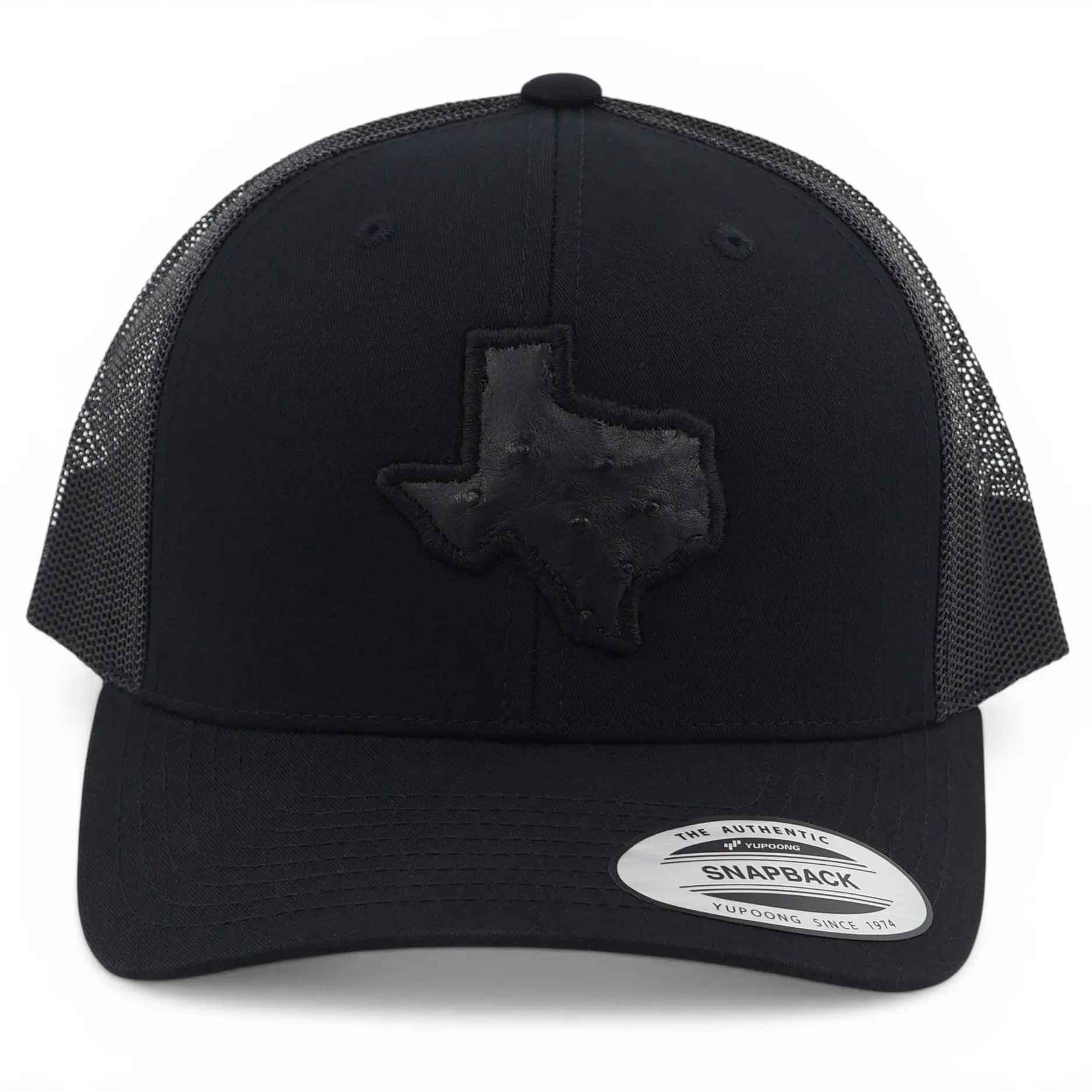 Black Trucker w/Black Exotic Leather