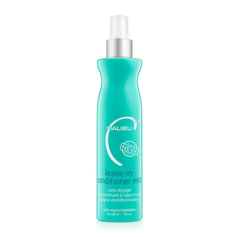 Malibu C Hydrating Leave-In Conditioner Mist - 9oz Gluten-Free UV-Protective Haircare for Color & Chemically Treated Dry Hair, Lightweight Formula to Lock Moisture, Tame Frizz, Restore Health