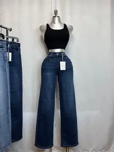 Mid Rise Stretchy Wide Leg Jeans – Flattering Dark And Medium Wash Denim