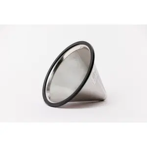 Barista Warrior Reusable Pour-Over Coffee Filter for Chemex & Hario V60 Silver Stainless Steel Mesh Dual Filtration Eco-Friendly