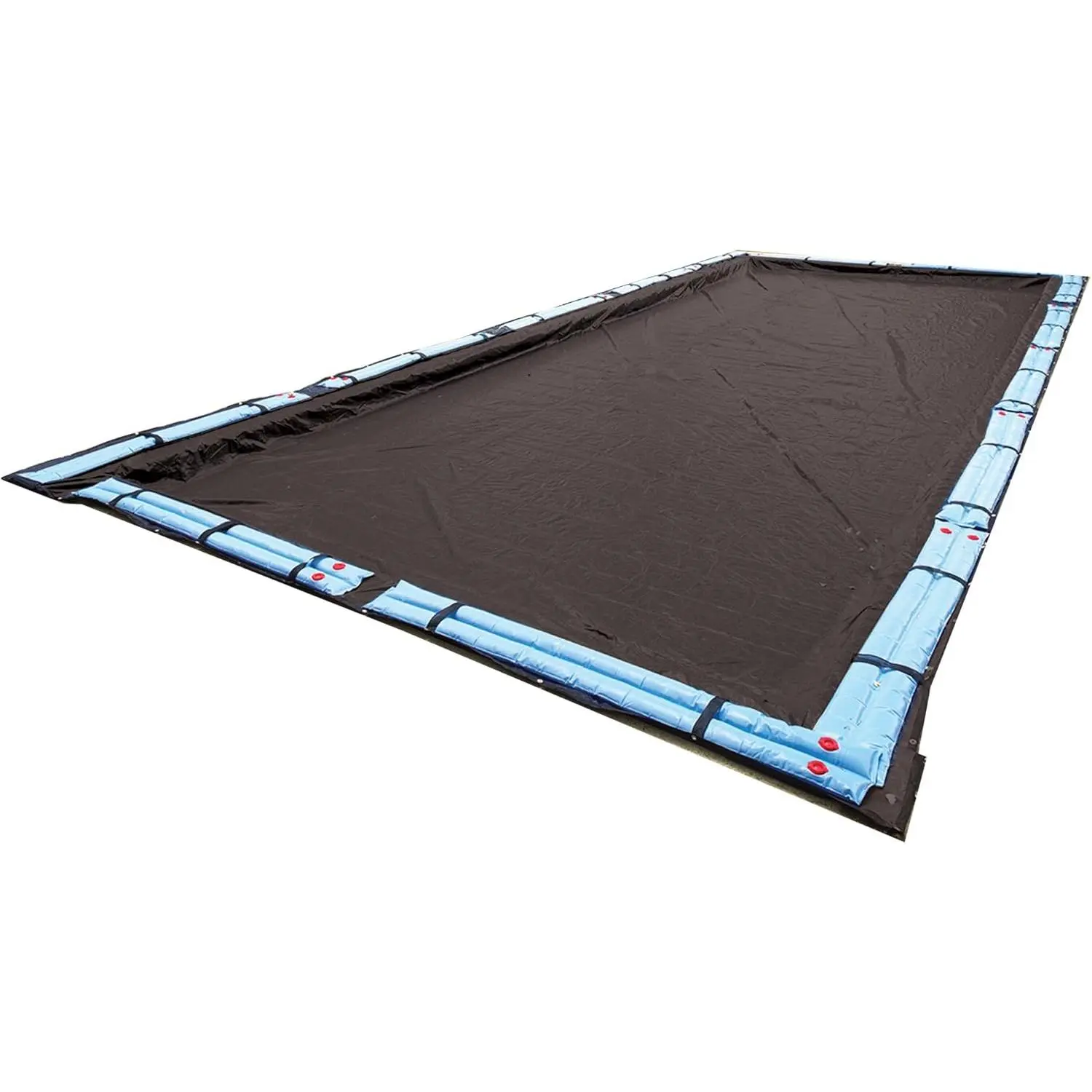 Blue Wave 25-ft x 45-ft Rectangle In-Ground Outdoor Pool Winter Cover - Outdoor Pool Accessories, 8-Year Durability, Polyethylene Solid Cover, 7x7 Scrim Count Debris Blocker, Black Underside, Comprehensive Securing System, Effective Debris Barrier