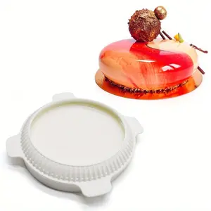 3D Silicone Cake Molds for Baking - Round Silicone Molds for Baking Mousse Cake Molds Silicone Brownie Pan Cheese Cake Pans for Baking Circle Cake Pan - Round Cake Pans Silicone Baking Pan