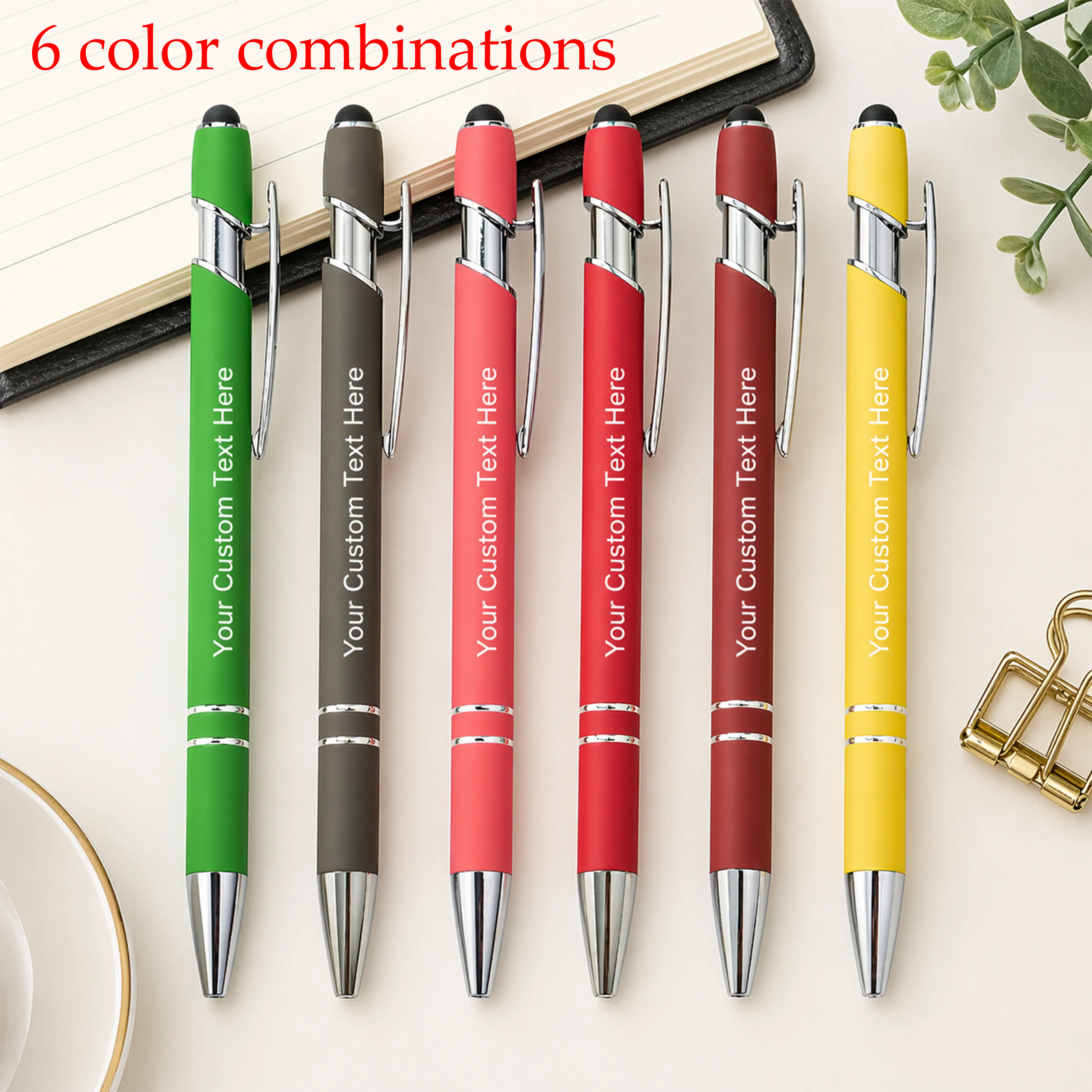 private customization,add engraving in order note,DM with order number,personalized pen,6-color pen,metal ballpoint,custom logo,custom name pen,lightweight smooth,graduation gifts,mothers day gift,fathers day gift,office supplies,student pen,custom order