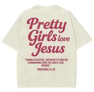 Pretty Girls Love Jesus T-Shirt – Vintage Christian Faith Graphic Tee