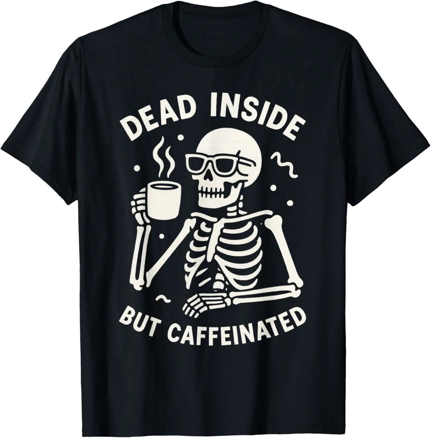 Dead Inside But Caffeinated Halloween Funny Skeleton Coffee T-Shirt - Keithhodges Shop 43B0F8D53FXZ