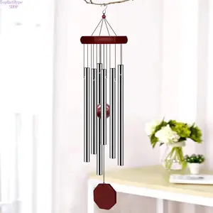 Vintage Metal Rotating Wind Chime, Luxury Premium Tuned Aluminum Tube Wind Bell, Lucky Progress & Success Hanging Ornament, Melodious Sound Home Decor Ideal for Patio, Yard, Balcony, Window & Indoor Outdoor Decoration